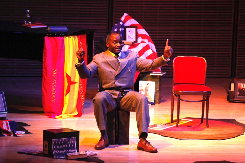 Tayo Aluko’s Call Mr. Robeson is onstage at the Anvil Centre Feb. 25 to 28.