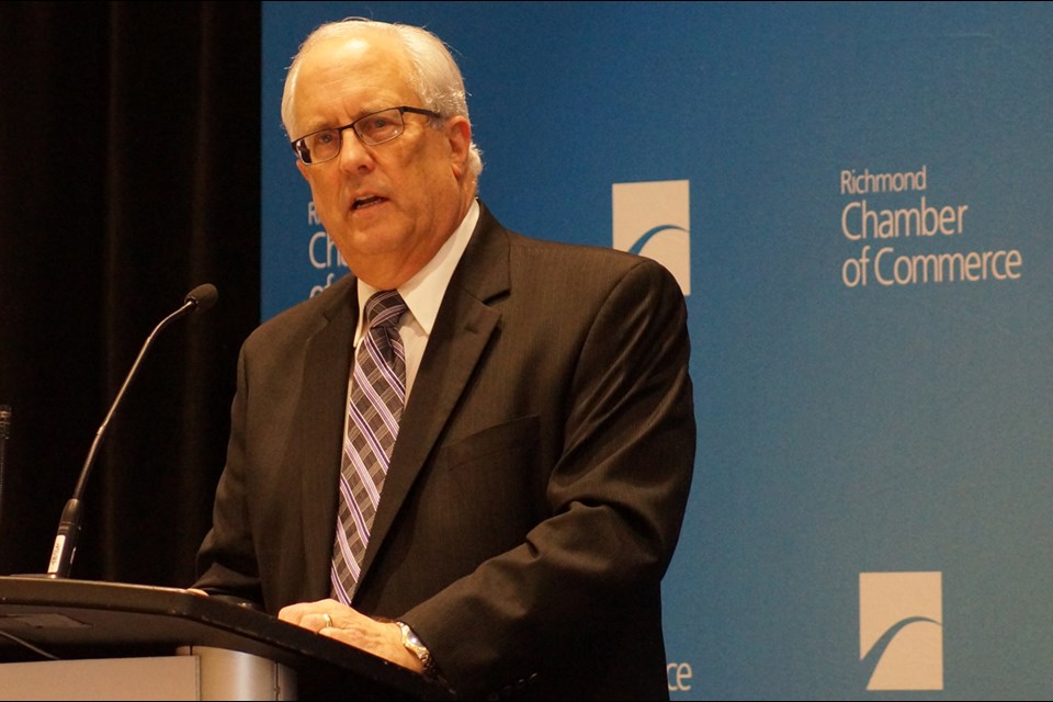 Richmond Mayor Malcolm Brodie at the 2015 state-of-the-city speech on Feb. 12, 2016 at the Sheraton ballroom in Richmond.