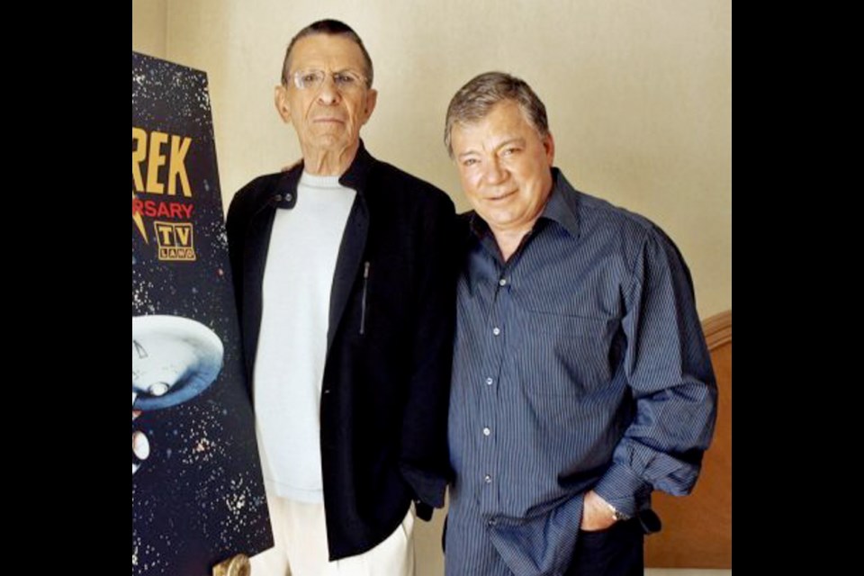 Leonard Nimoy, left, and William Shatner at a Star Trek convention in 2006.