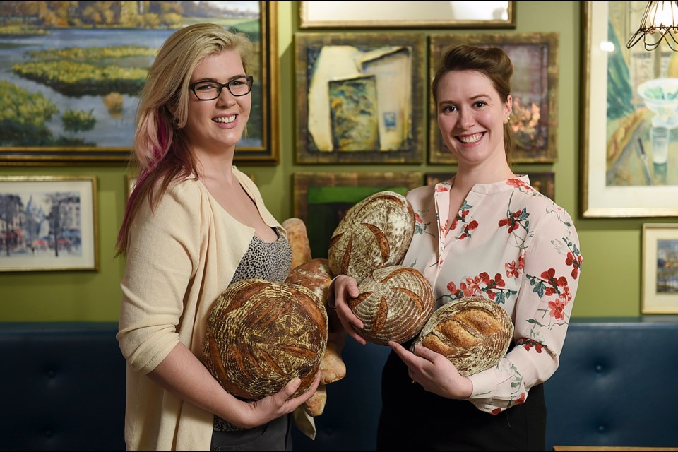 Elsie Born (left) and Olivia Darling operate the charmingly old school Batard Bakery in a renovated 104-year-old building on Fraser Street. The shop specializes in housemade breads and pastries. Photo Dan Toulgoet.