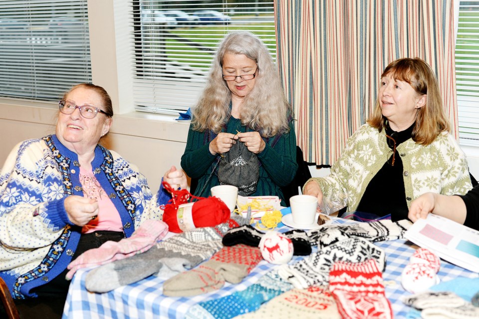 The Nordic knitting group at the 2016 Nordic Design at the Scandinavian Community Centre.