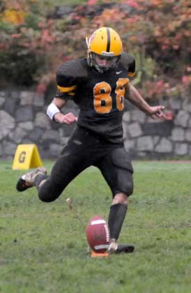 WV kicker Jack Trembath starts the action.