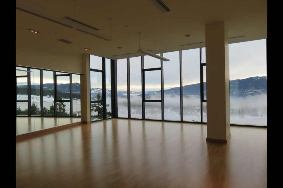 A yoga/exercise studio at Sparkling Hill Resort. Photo Sandra Thomas