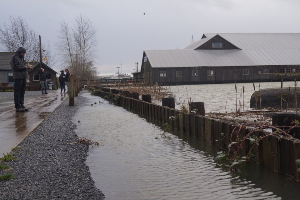 Minor flooding at Britannia Shipyards National Historic Site on March 10, 2016.
