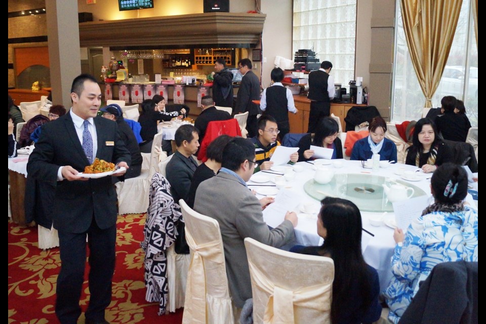 The China Seafood House in Richmond's 'Golden Triangle,' or West Cambie and Capstan Village areas, is bustling with mostly ethnic Chinese customers throughout the day. Chinese restaurants have exploded in Richmond over the past five to 10 years as they are popular social gathering spots. Photo by Graeme Wood/Richmond News.