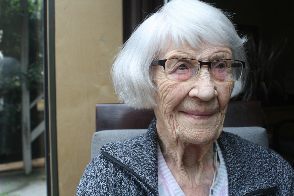 Burnaby resident Jean McIntyre is celebrating her 106th birthday. She still lives independently in Harmony Court in Burnaby.