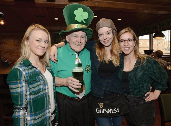 St. Patrick's Day was always a highlight for leprechaun Mike Bundock, centre, and for more than 25 years he would come around with his pot of gold candy to bring cheer to schools, hospitals, pubs and city businesses. Bundock died at age 88 on Jan. 26.