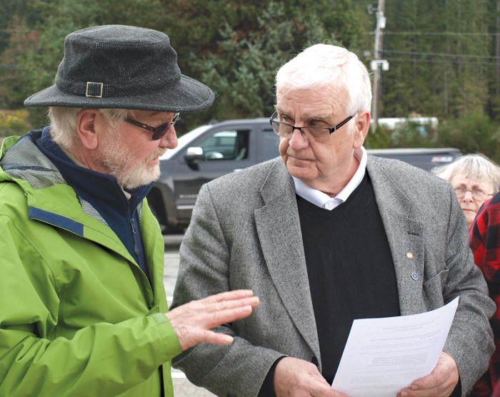 ELF’s Hans Penner talks to SCRD chair Garry Nohr.