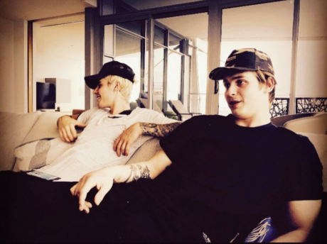 Justin Bieber and Jake Virtanen