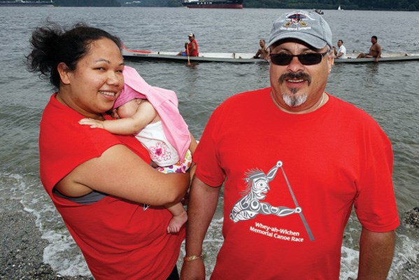 Michelle George (left) with Layla George and Matt Thomas.