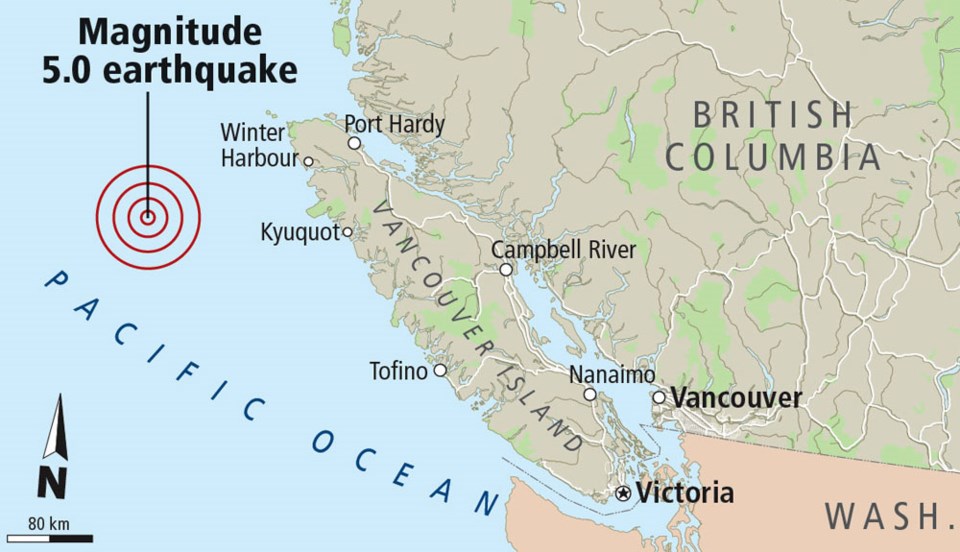 Map March 18 earthquake