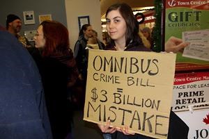 Crime bill sparks protest
