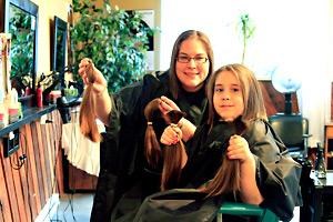 Mother and daughter donate locks