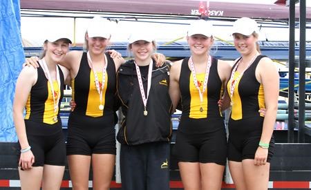 Coxswain steers boat to gold