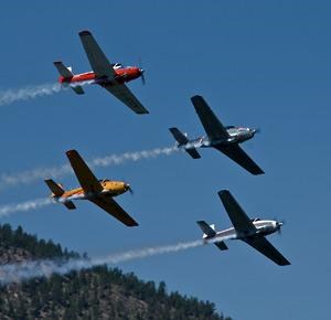 Annual fly-in hosts formation team