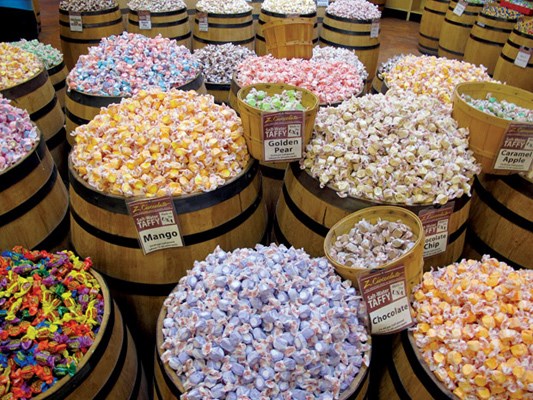 Navigate your way through some of San Francisco's culinary delights on a Tastes of the City Tour in North Beach/Little Italy. Z. Cioccolato offers up delicious homemade fudge and a huge variety of salt-water taffy (above).