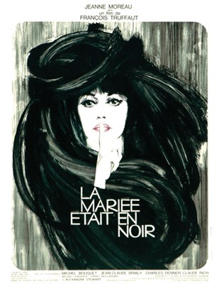 Poster for Francois Truffaut's The Bride Wore Black.