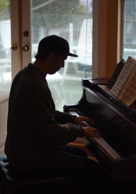 Avery Jones took piano lessons as a child but rarely uses the piano in his parent's living room.