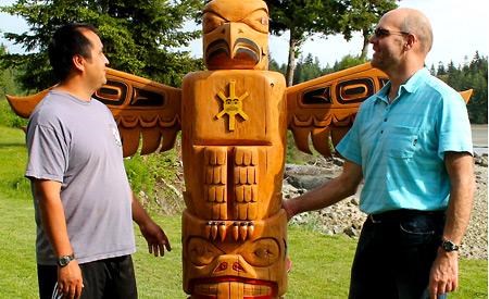 Totem pole ready for blessing