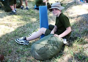 Army cadet ready for duty