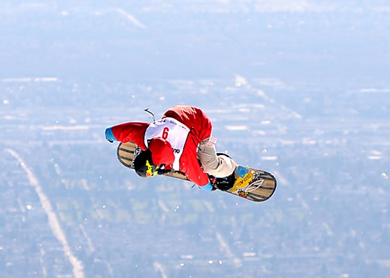 No. 9 Seth Hill flies high over Vancouver at the Quicksilver Showdown Over the City held for the 5th year in a row at Grouse Mountain.Pro riders and amateurs go head to head for $20,000 in prize money.