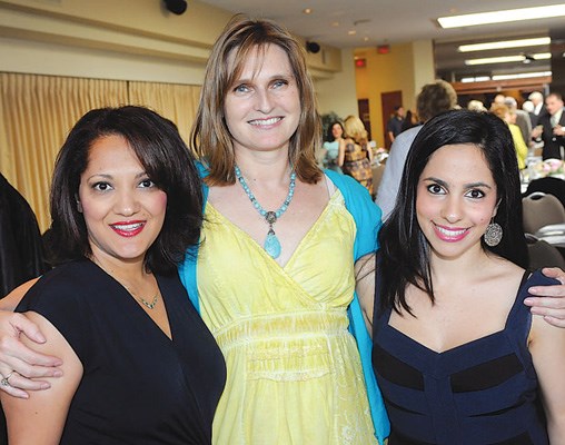 West Vancouver Chamber of Commerce board member Holly Alexander (left), executive director Leagh Gabriel and Natalie Shojania.