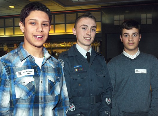 Honourees Adrian Tuschek, Alex Steele and Joel Ceholski