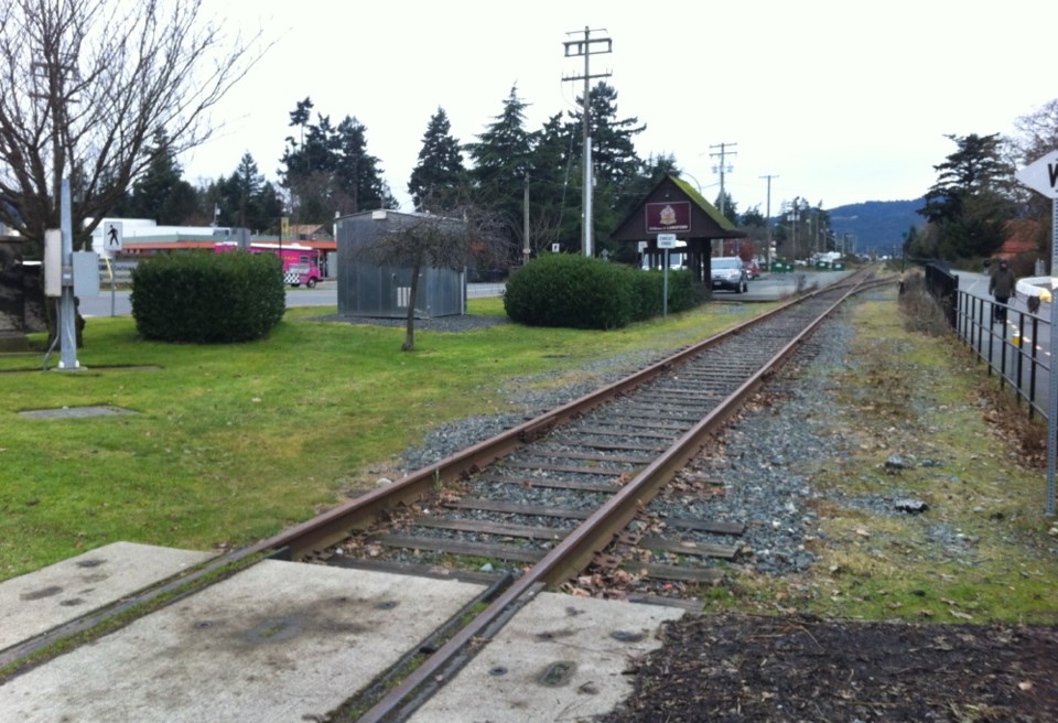 Dormant E&N rail line in Langford. Photo