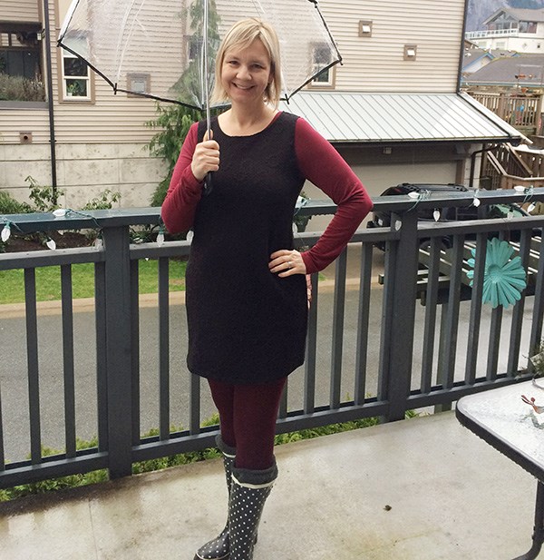 Reporter Jennifer Thuncher: the dress she has pledged to wear every day for 90 days.