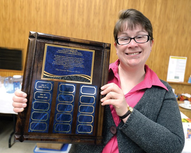 Heather Lamb is this years recipient of Bridget Moran Award. Citizen photo by Brent Braaten March 17 2016