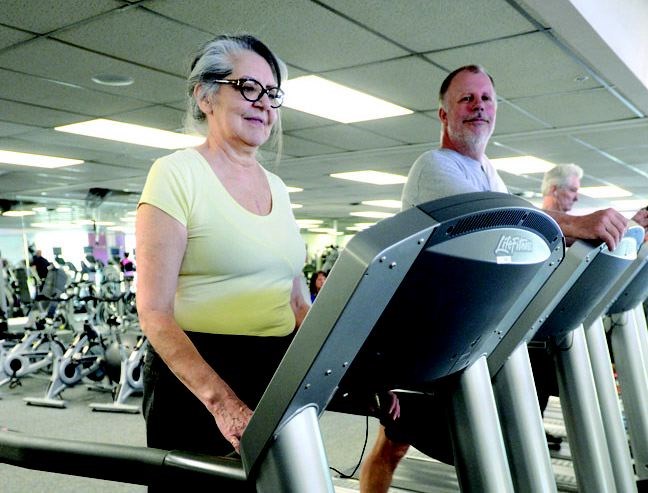 Milly Saville and Gord Johnson are two patients in the Cardiac Rehabilitation Program at the YMCA of Northern BC. Citizen photo by Brent Braaten   March 30 2016
