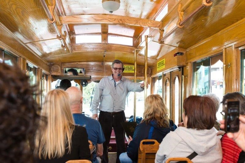Derrick Thornhill hosts the Royal City Realty Trolley Tour, providing info about New Westminster and the real estate market along the way.