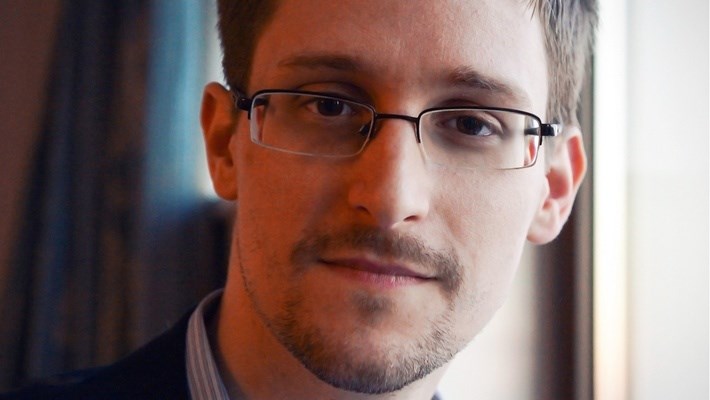 Edward Snowden appeared in front of a Vancouver crowd via live-stream April 5. Photo: Submitted