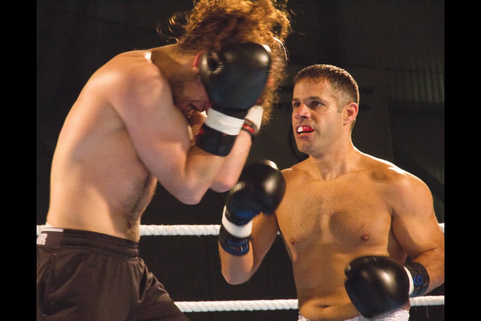 Sunshine Coast Boxing Club’s George Vourtsis took on Micheal Kechichian from Vancouver’s Eastside Boxing Club.