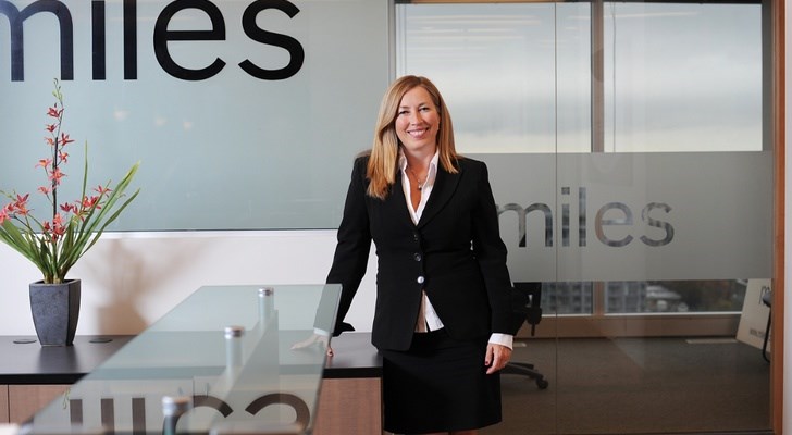 Miles Employment Group CEO Sandra Miles in the company's Vancouver office. Photo Rebecca Blissett