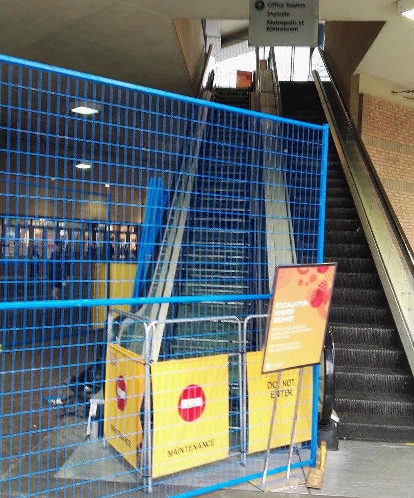 metrotrown escalator