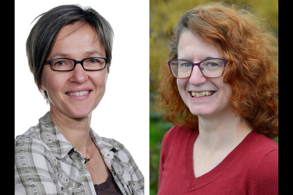 Record reporters Cornelia Naylor, left, and Julie MacLellan are being honoured for feature writing and arts writing, respectively.