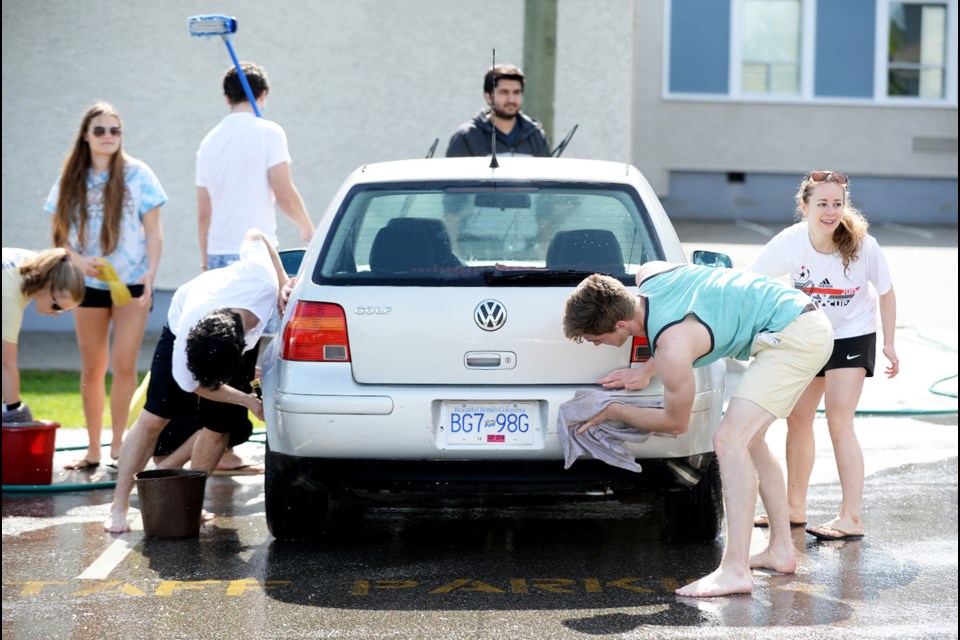 Cleaning for a cause: New Westminster Secondary students were out on Sunday washing cars in exchange for donations to be used to host their dry grad party in June. Sunday’s fundraiser also included a Drive 4UR School event, hosted by Key West Ford. For every test drive taken, Ford donated $20 to the NWSS dry grad.