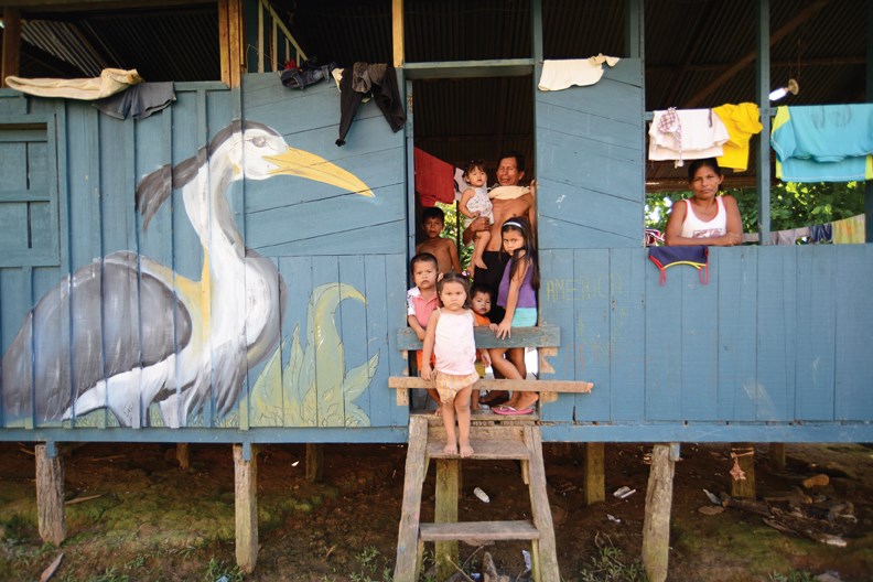 A carnival of colour adorns each of the village’s murals.