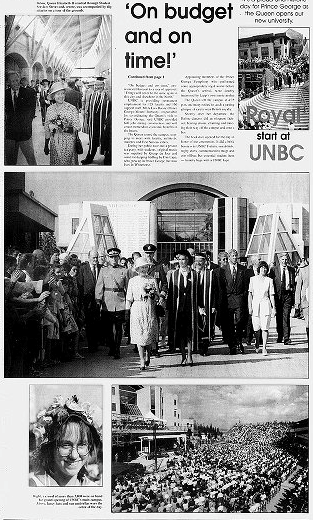 From the Aug. 18, 1994 edition of The Citizen, when Queen Elizabeth II visited Prince George to officially opened UNBC.