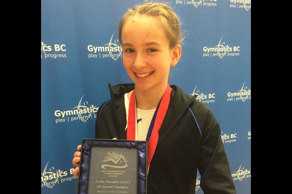 Wings Gymnastics' Paige Wournell picked up her second all-around provincial title, this time in Level 6-2003. The Burnaby athlete topped the uneven bars event and placed second on vault.