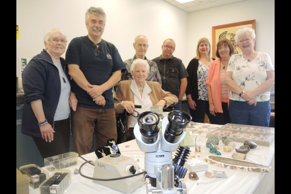 Members of the Richmond Gem & Mineral Society drew inspiration for the title of their annual show this weekend, “55 Shades of Turquoise,” from an erotic novel and movie of a similar name.