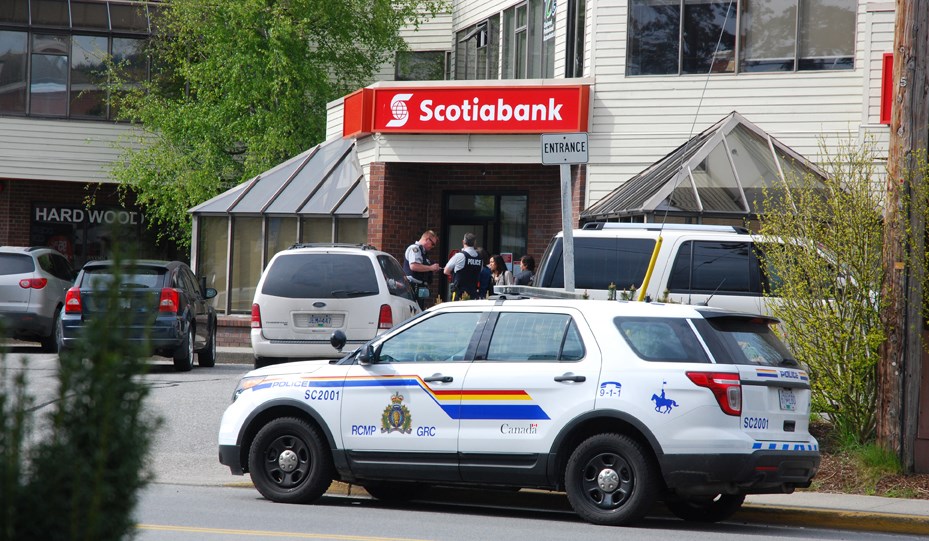 Sunshine Coast RCMP responded to a bank robbery on Teredo Street on April 28.