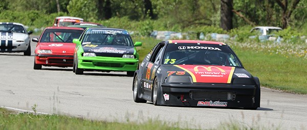 Coquitlam racer Chris Doodson and his Honda CRX finished first in the opening round of the Sport Car Club of B.C. Championship at Mission Raceways last weekend.