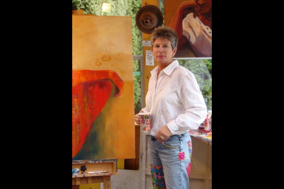 Red Art Gallery co-owner Marion Evamy in her backyard studio in 2011.