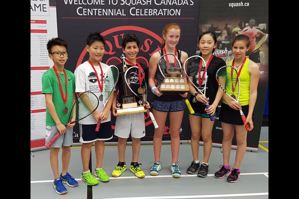 Three members of the Shakiru Matti Squash Academy reached the podium in the U13 Division at the Canadian Junior Championships in Ontario.