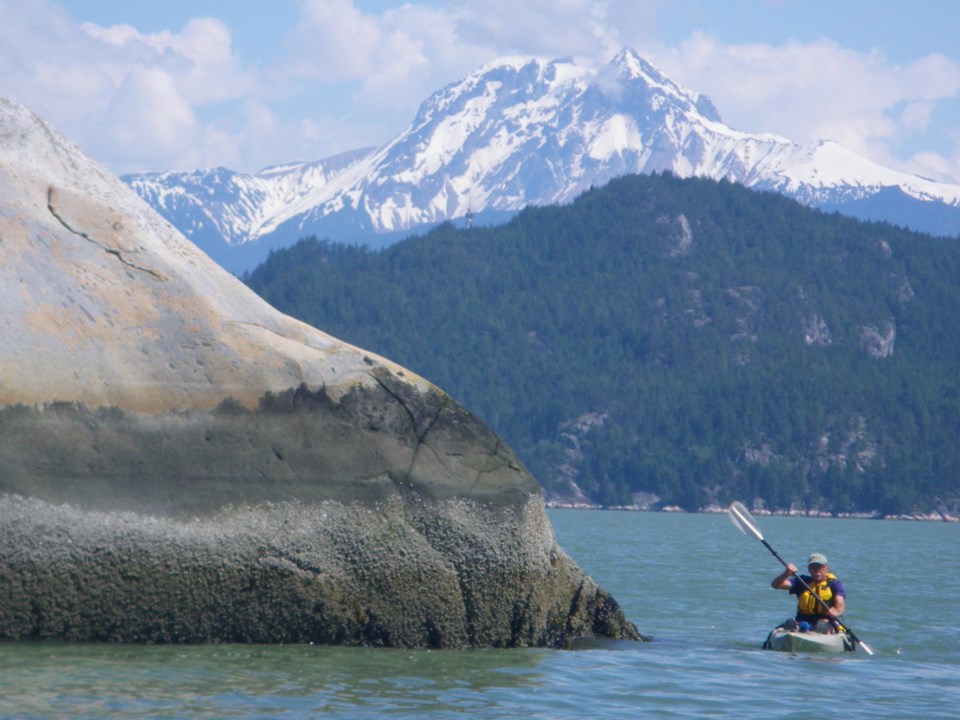 Kayaking the Howe Sound Marine Trail.