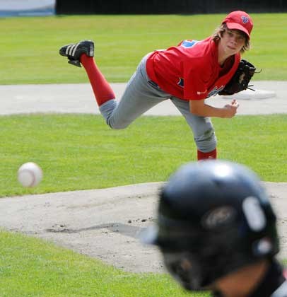 Langley Little League representing BC went up against Les Elites de Valleyfield Quebec for the 3pm game at Zuehlke field Tuesday August 9th.