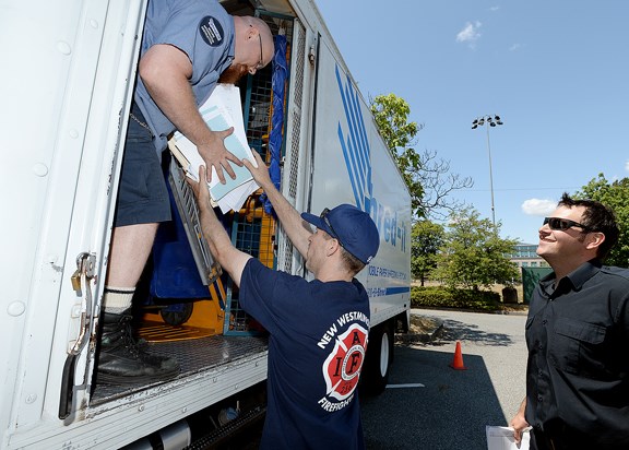 Shred-athon New Westminster firefighters