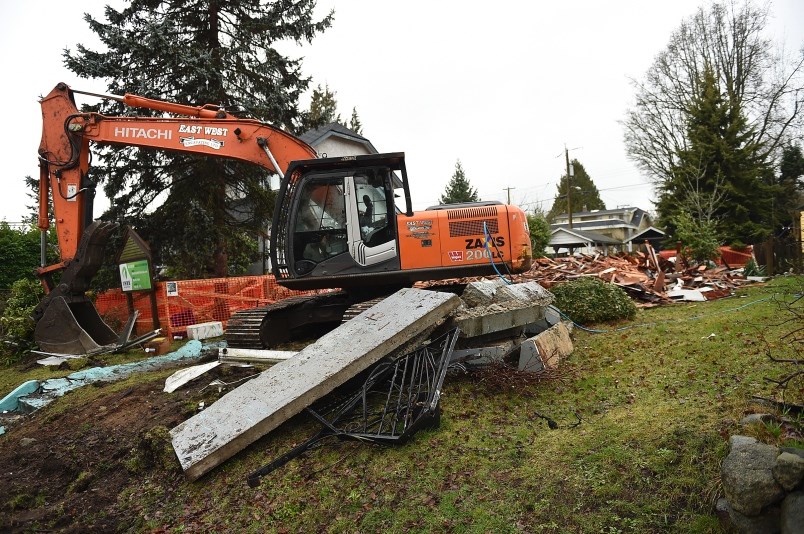 demolished house